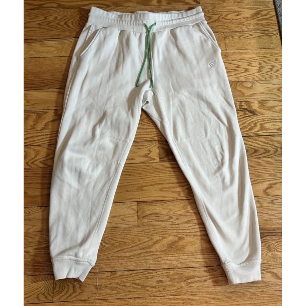 Fabletics The Postgame Jogger Pants Men's L Bone Color Athletic Gym Comfort